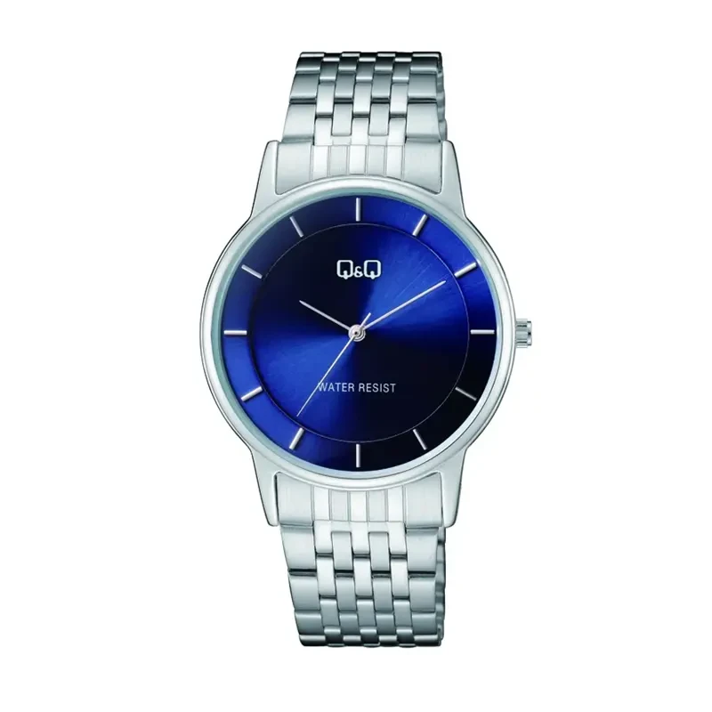 Q&Q Japan Quartz Blue Dial Silver-tone Men's Watch- C62A-001PY
